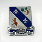 WW2 US Army Military 321st Infantry Regiment Insignia Pin Sterling  "Én Avant".