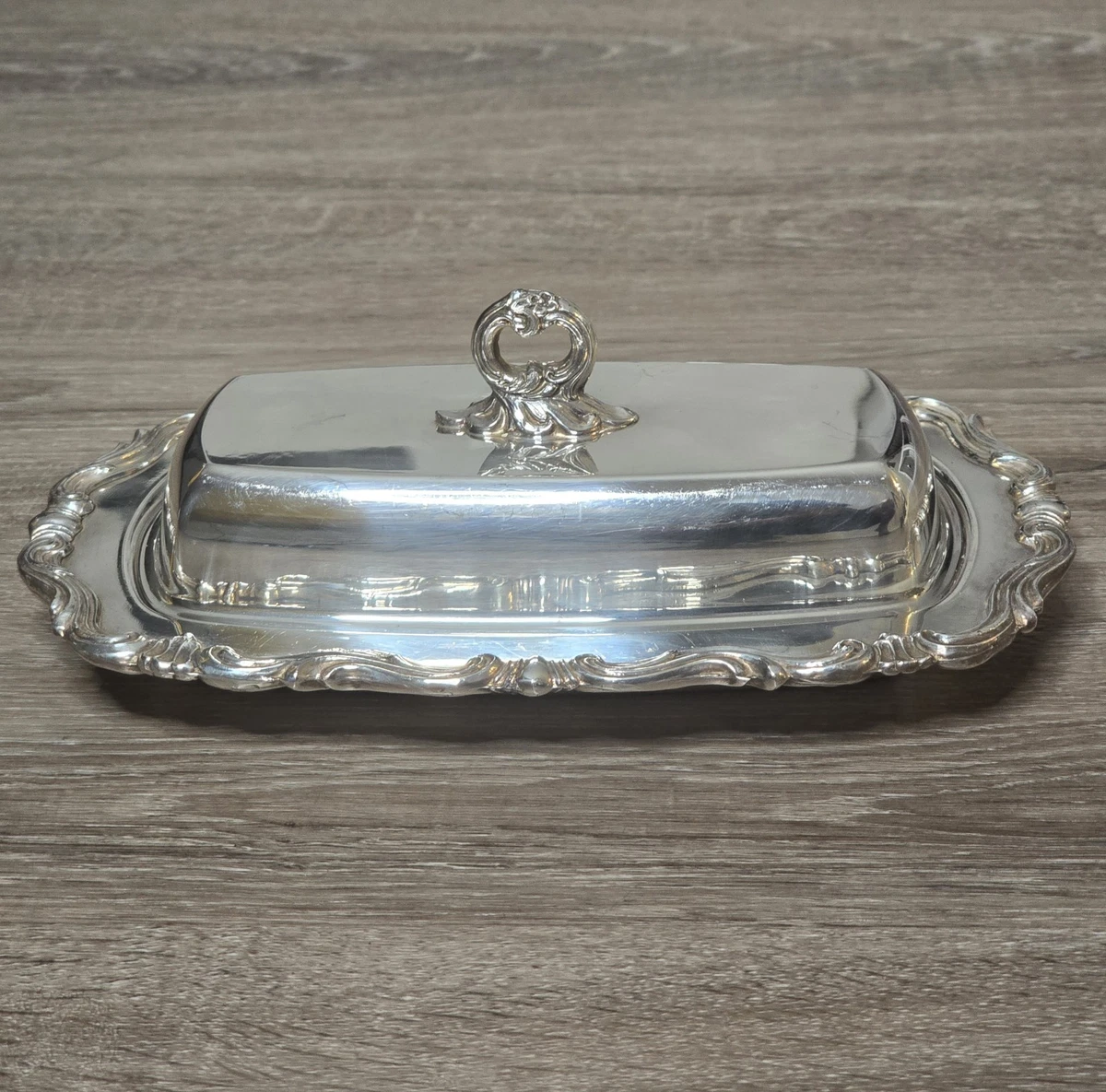 FB Rogers Silver Coin Antique US Silver-Plated Butter Dishes for