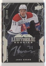 2020 SPx UD Black Lustrous Rookie Signatures 299/299 Tier 1 Jake Evans Auto um0