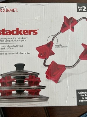 Stackers Set Of 2. Stack & Organize Lids, Pans And Pots.