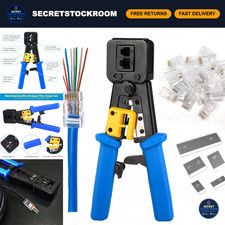 Ethernet Crimping Tool for Cat6/Cat5e RJ45 Pass-Through Connectors  20 Connecto