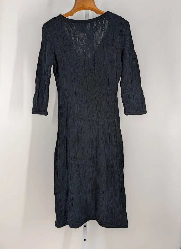 Vestido Coogi Australia Basics Vintage Años 90 Y2K Negro Algodón Mercerizado M Jurador Foto 3 de 4