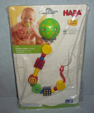 HABA Wooden Pacifier Holder Attachment Chain Motley Made in Germany NEW