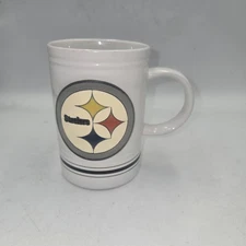 NFL PITTSBURGH STEELERS Coffee Mug Raised 3D Logo White Great American Products