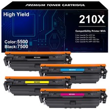 4-Pack W2100X High Yield Toner for HP 210X LaserJet Color Pro 4201 MFP 4301fdw