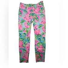 Lilly Pulitzer Kelly High Rise skinny ankle pant Totally Blossom SZ 4