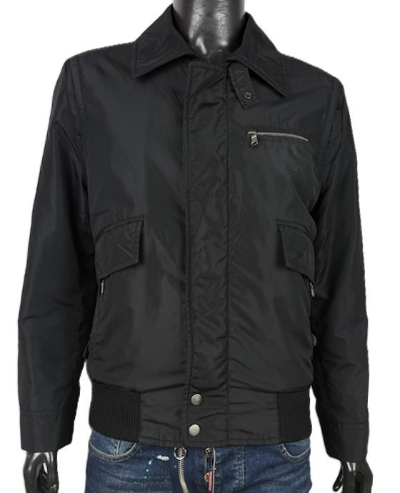 Hugo Boss Hombre Chaleco 48 M Negro Poliamida Chaqueta con Cremallera...
