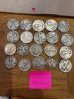 Walking Liberty Half Dollar Lot #129 Lot Of 20 1943-1944 90% silver ($10 face)