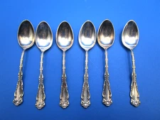 REED & BARTON Silver Plate 6 Demitasse Spoons REX Planters House Hotel St Louis