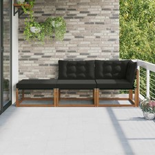 Sectional Sofa Einheiten Natur Massivholz Akazie Gartenmöbel Nutzung vidaXL