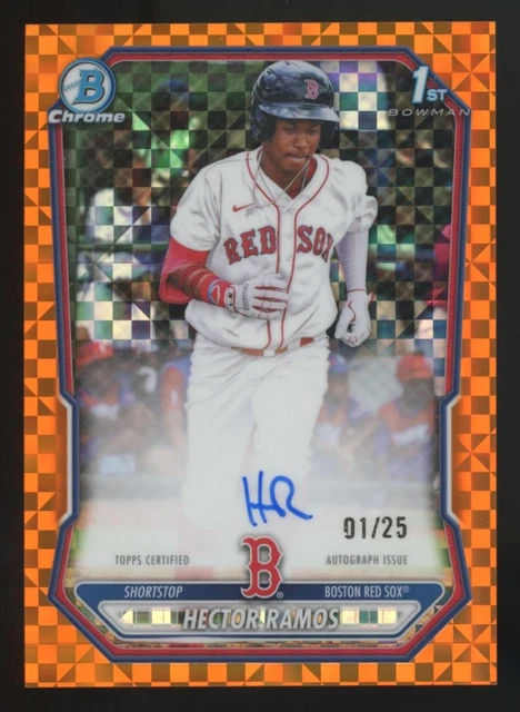 2026 Bowman Chrome Hector Ramos 1st Prospect Orange X-Fractor Auto /25 #CPA-HR