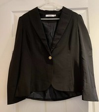 Black Smart Ladies Blazer 16 Style Button Just Fab Rrp £50 Size Xl Work