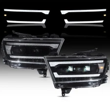 VLAND Full LED Projector Headlights For Dodge Ram 1500 2019-2021 W/Animation
