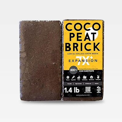 650g Coco Peat Brick Organic Coconut Coir for Garden Soil Potting Mix 2 Gallons