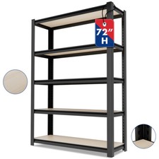 WORKPRO 5Tier Metal Shelving Unit 72" Boltless Adjustable Storage Shelves 3000lb