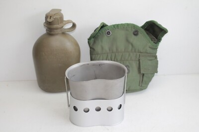 Feldflasche mit Pouch Becher Ständer Hold Water Bottle Cup Messkit US Army