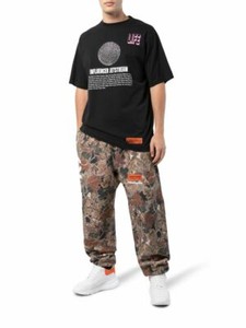 leaf print cargo pants