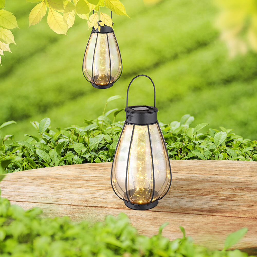Außenleuchte Lampe Solarleuchte Solar Gartendeko Laterne LED Garten