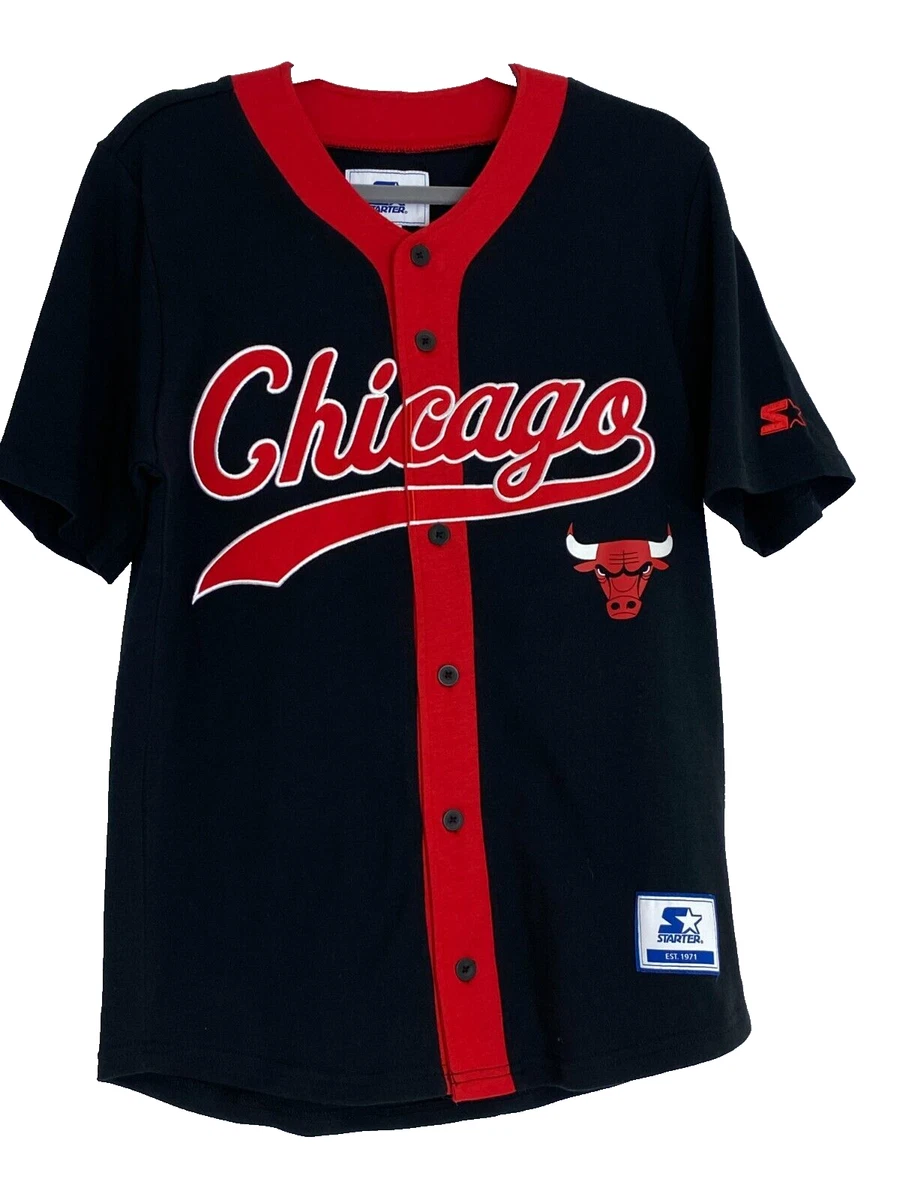 NBA シカゴ ブルズ スターター ベースボールシャツ　ユニフォームXL NBA シカゴ ブルズ スターター ベースボールシャツ ユニフォームXL NBA