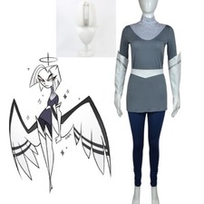 Hazbin Hotel Lute Wig Angel Cosplay Costume Demon Outfit Wig Full Set