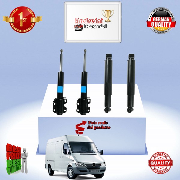 Set 4 StoßDäMpfer Vorderseite + Heck Mercedes Sprinter 316 Cdi 115KW Von 2001->-image