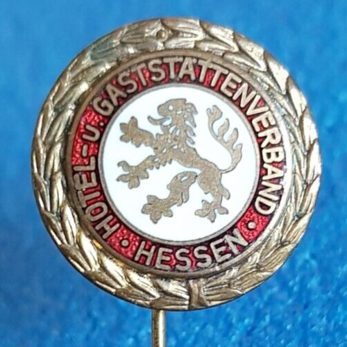 alte Anstecknadel Ehrennadel Hotel und Gaststättenverband Hessen Bronze Optik