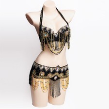 RÄUMUNGVERKAUF! C91808 Profi Bauchtanz Kostüm 2 Teile  BH + Gürtel  Belly Dance