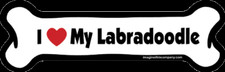 Dog Bone Magnet: I LOVE MY Labradoodle  Puppy Dog Doggie  Automobile Car