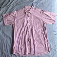 Gitman Brothers short sleeve button up shirt Men’s large Made In USA Pink check