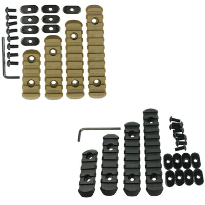 Polymer Rail Section Kit for MOE Handguard L5 L4 L3 L2 Sizes 4pcs Rail Black