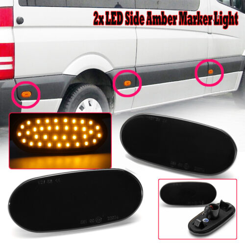 2 x LED frontier lights indicator lights for Mercedes Sprinter W906 VW Crafter black - Picture 1 of 10
