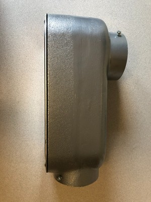 Topaz ELB9CG 3-1/2'' Conduit Body With Cover & Gasket Aluminum EMT LB