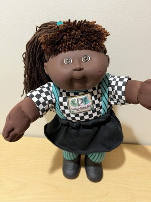 HASBRO Poseable First Edition K6 AA Black Girl Cabbage Patch Kid Doll HTF Outfit