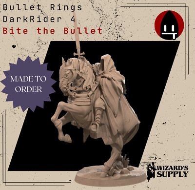 Dark Rider V4 LOTR 3dprinted mini Bullet Rings Evil Bite the Bullet 3D dnd