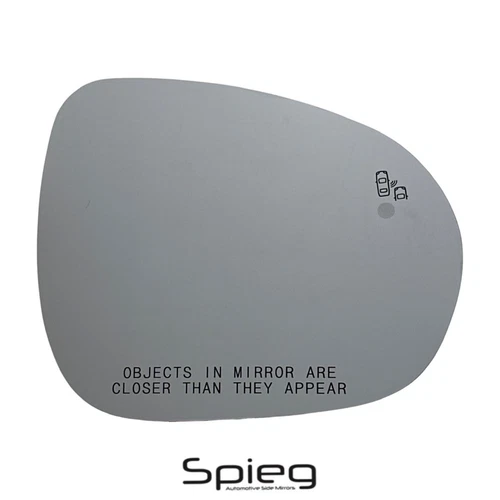 Side Mirror Glass for 2016-2023 FIAT 500X with BSM Heated Right Passenger Side