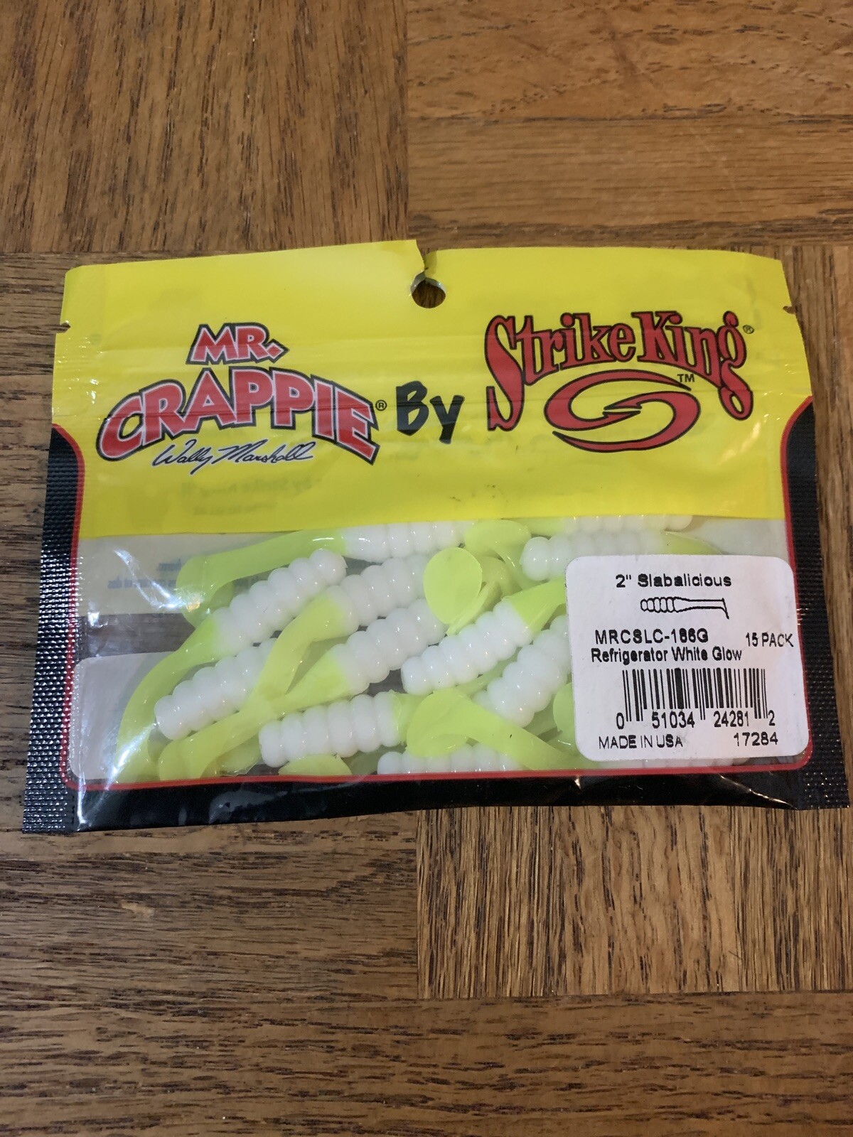 Mr. Crappie Slabalicious Glow/Osage Orange Glow Fishing Lure - Crappie Bait With Glow Effect - View #7