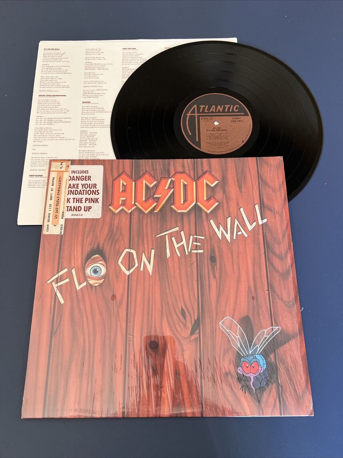 AC/DC Fly on the Wall Shrink Hype LP Vinyl VG+/VG+