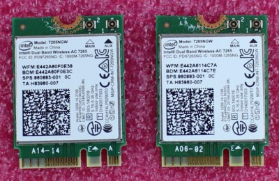 LOT Of  2  7265NGW - Intel Wireless-AC 802.11ac 867M NGFF Dual Band Wifi+