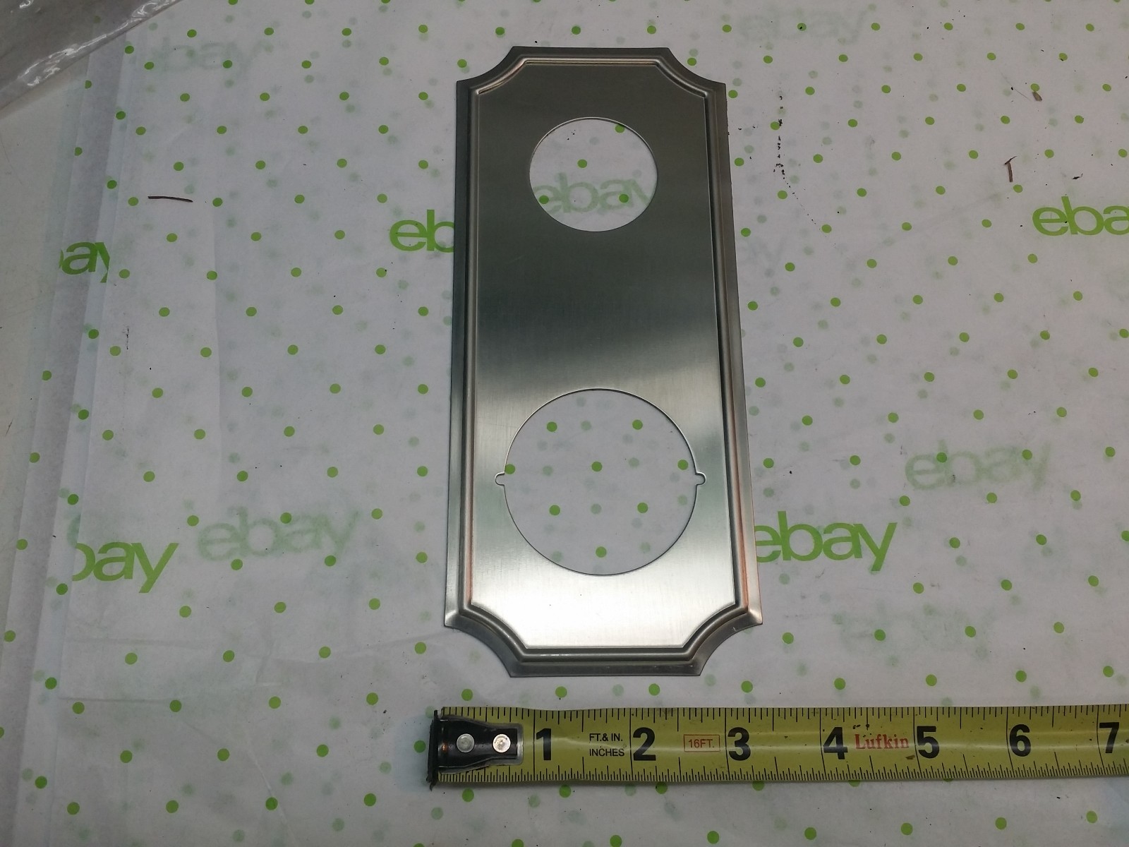 Knob and deadbolt backer plate scar trim rosette decorative stainless