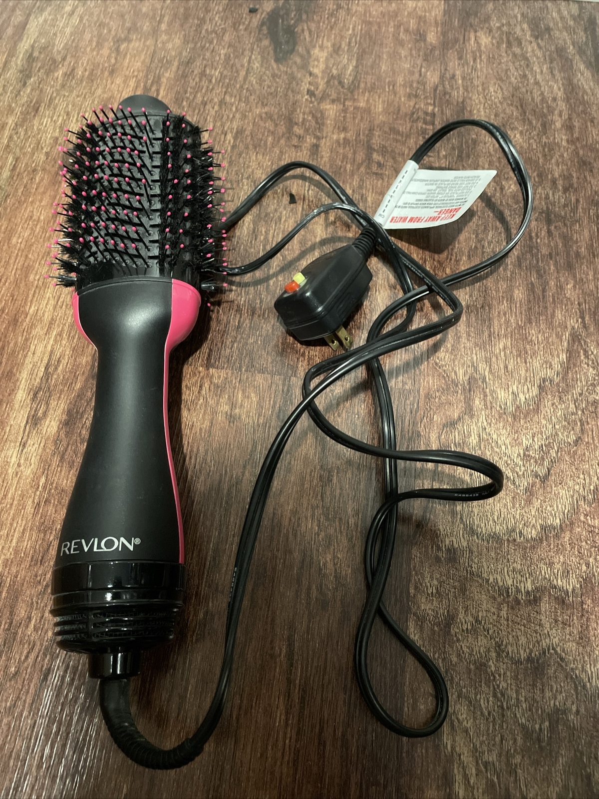 Revlon One Step Hair Dryer & Volumizer Brush Black Pink Salon Styler-image