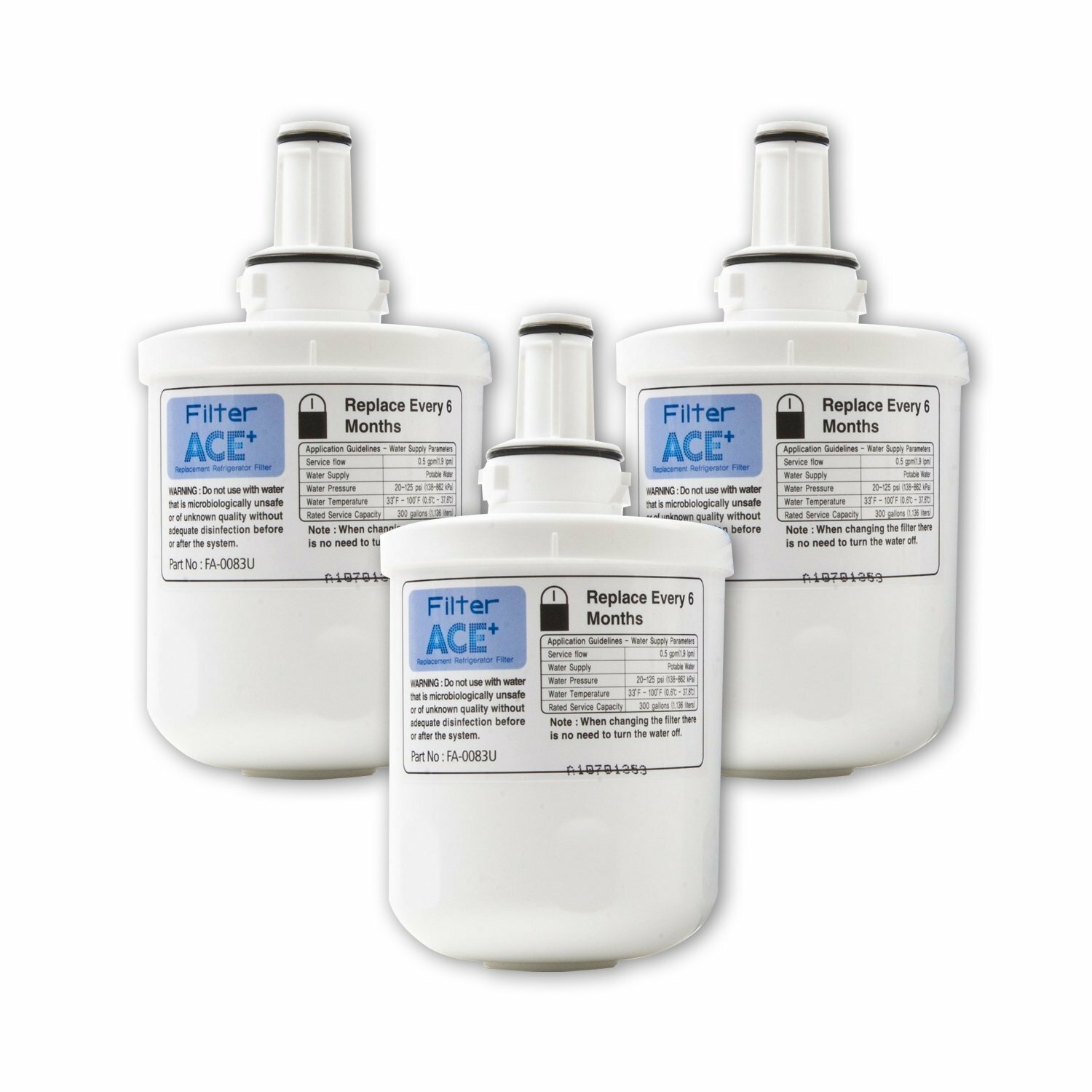3x ACE+ Filtri acqua sostituisce SAMSUNG Aqua-Pure Plus DA29-00003G / (Y5y)