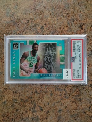 2017 Panini Donruss Optic Bill Russell, Hall Kings, Aqua 1 Of 2 , PSA 10, GEM MT