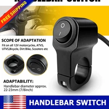 NEW Waterproof Motorcycle 7/8" Handlebar Headlight Fog Light Spot ON OFF Switch