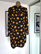 🔥SALE🔥Dorothy Perkins Black Floral Long Sleeve Romantic Flowy Dress Size 10