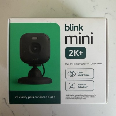 Blink Mini 2K+ Indoor Outdoor Plug-In Security Camera - Brand New