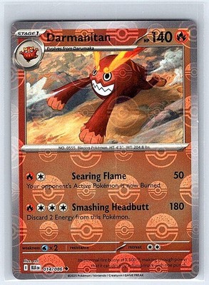 Darmanitan (Poke Ball Pattern) Uncommon SV: Black Bolt 014/086 NM
