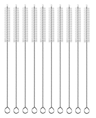 Straw Cleaner Brush Extend 12 inch, Extra Wide 12mm diam Pipe 12'', Clear