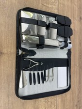 Vintage Manik&uuml;re Set Edelstahl Reiseetui komplett Nagelpflege Retro Set EtuiTop