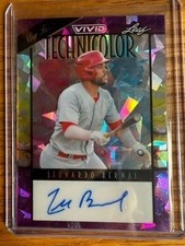 2023 Leaf Vivid Leonardo Bernal Technicolor Auto 2/2 Purple Crystal Cardinals