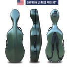 Carbon Fiber Cello Case 4/4 Hard Shell Waterproof Portable With Straps — photo 2